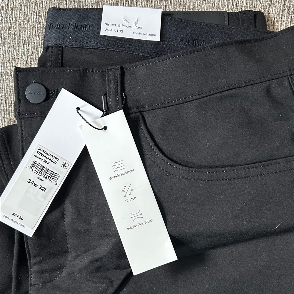 Calvin Klein Black Stretch Trousers